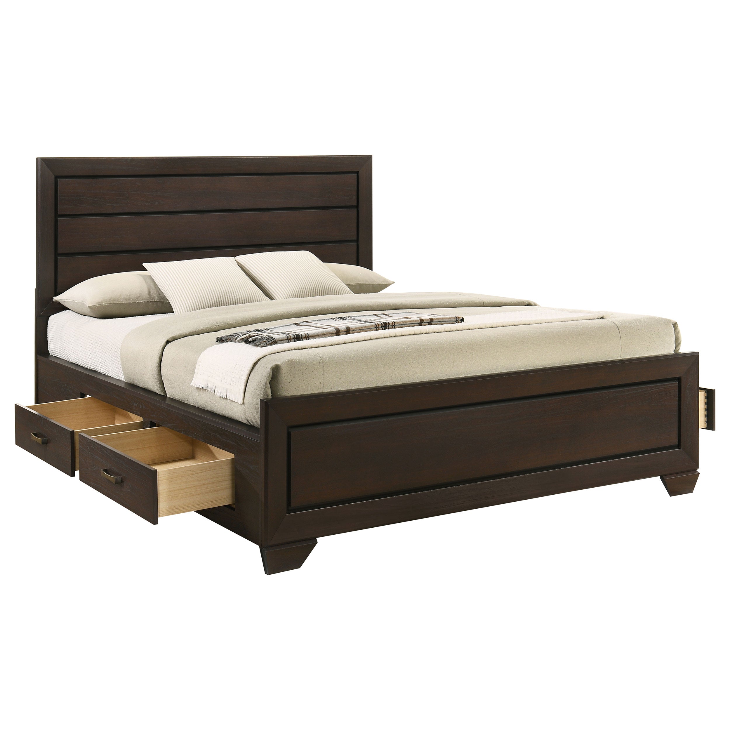 Holmgren Dark Cocoa Eastern King Storage Panel Bed