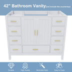 42" Bathroom Vanity Base Cabinet with 2 Soft-Close Double Doors