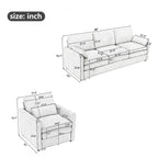 Cozy Upholstered Sofa Set - Oversized Comfortable Design