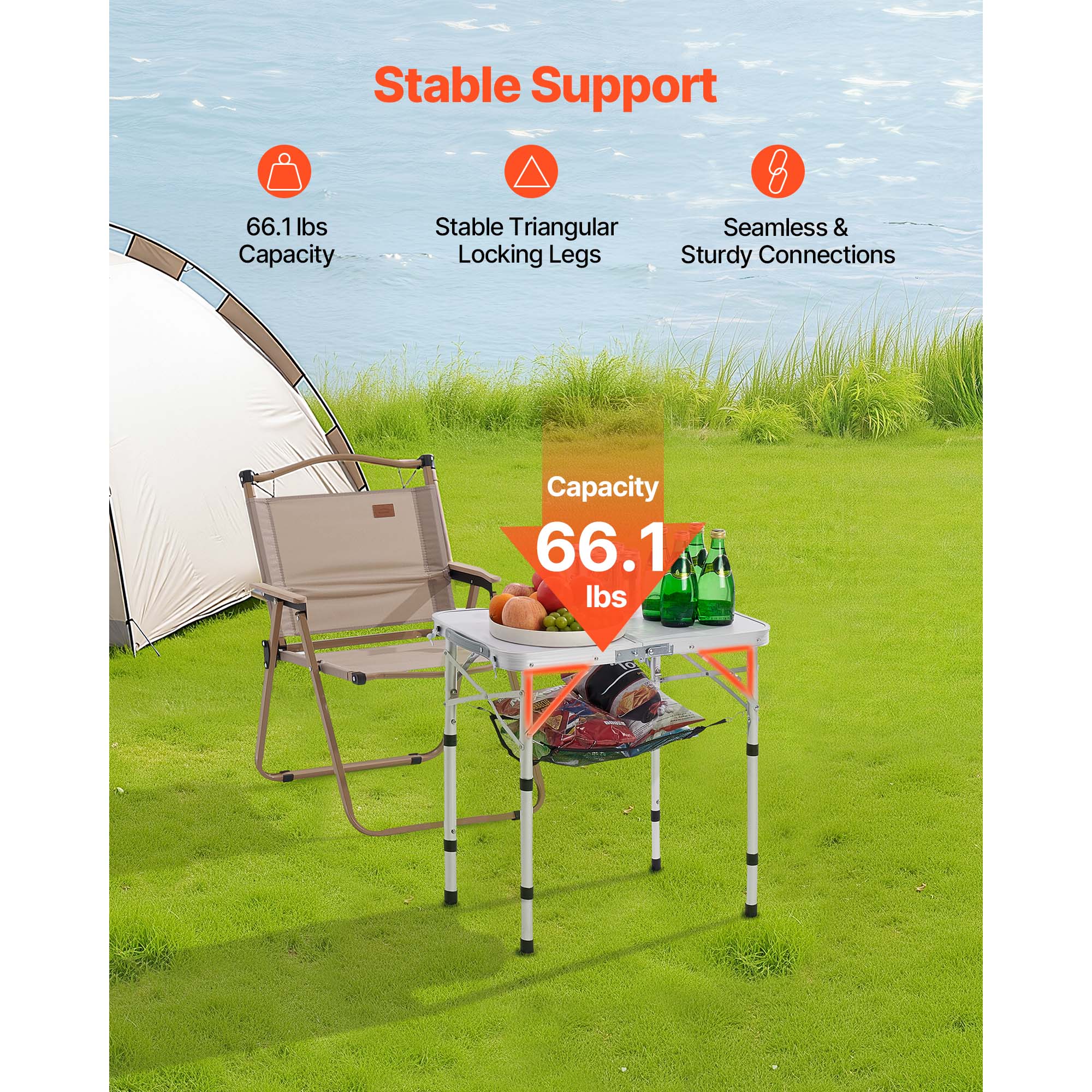 2ft Folding Portable Camping Table