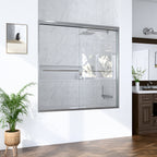 56"-60"W*60" H Semi-Frameless Double Sliding Shower Door
