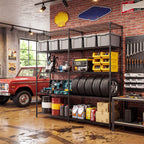5 Tiers Metal Storage Shelves - Load 1500LBS