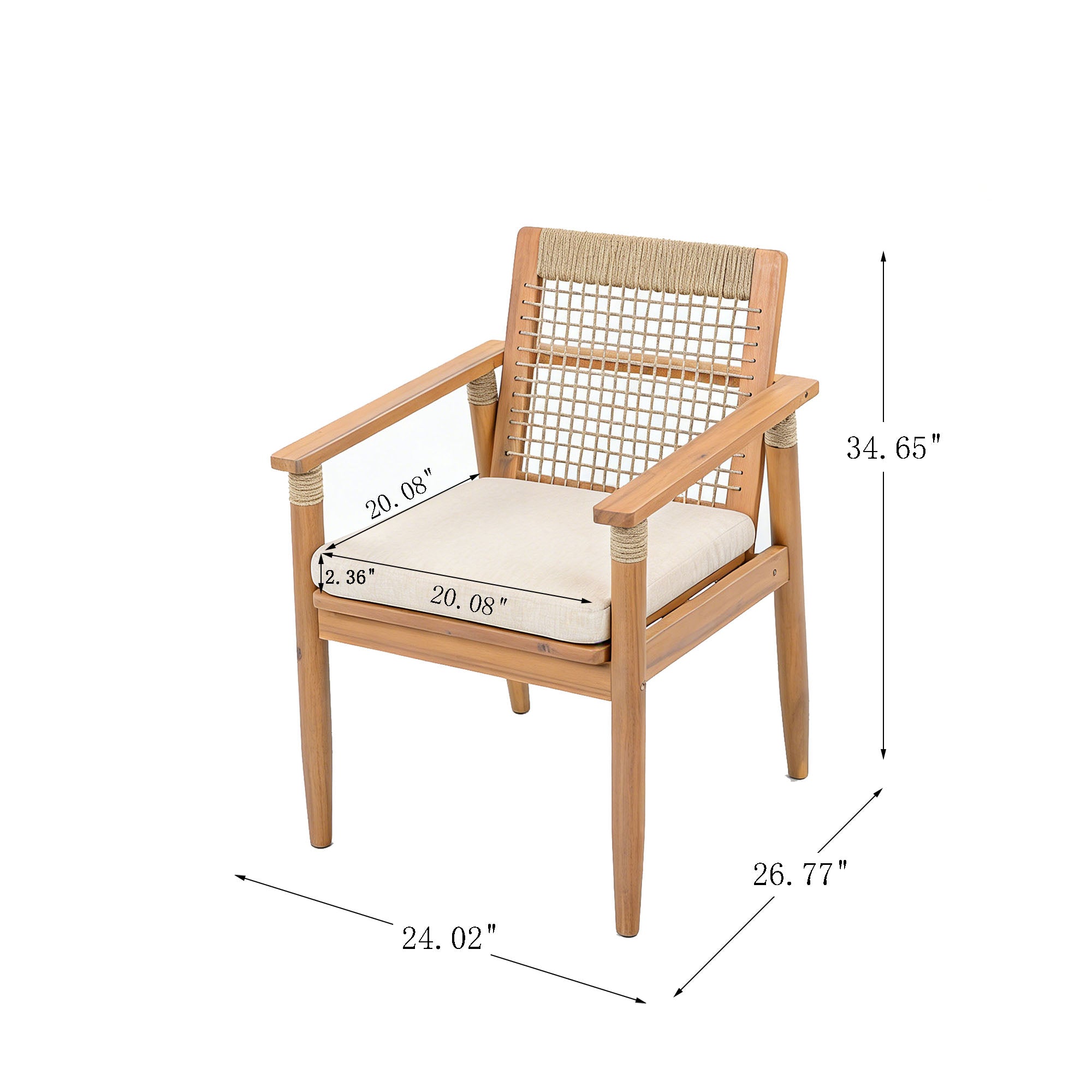 Outdoor Dining Chairs Set of 2