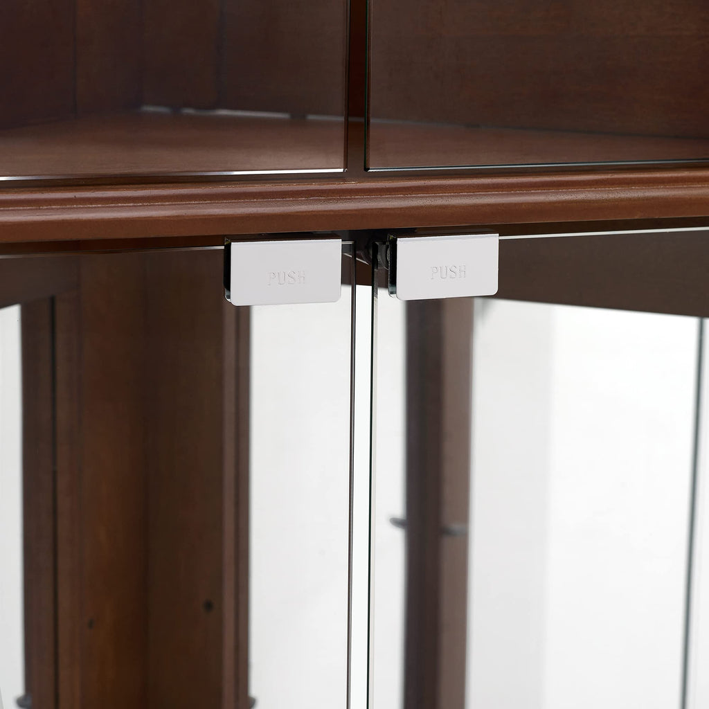 Corner Curio Display Cabinet with Lights