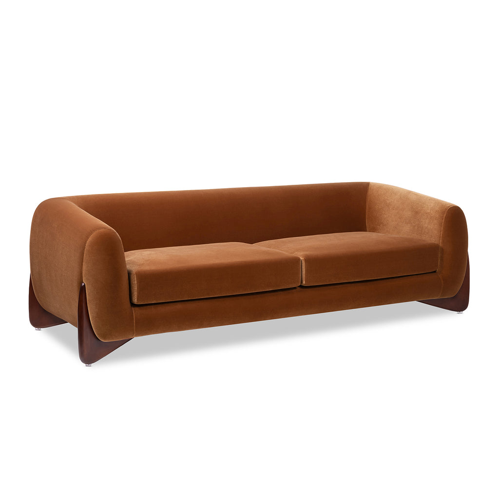 Alpine 90.5" Sherpa Sofa, Burnt
