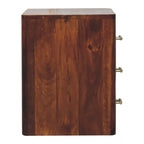 Luca Chestnut Nightstand with 3-Drawers