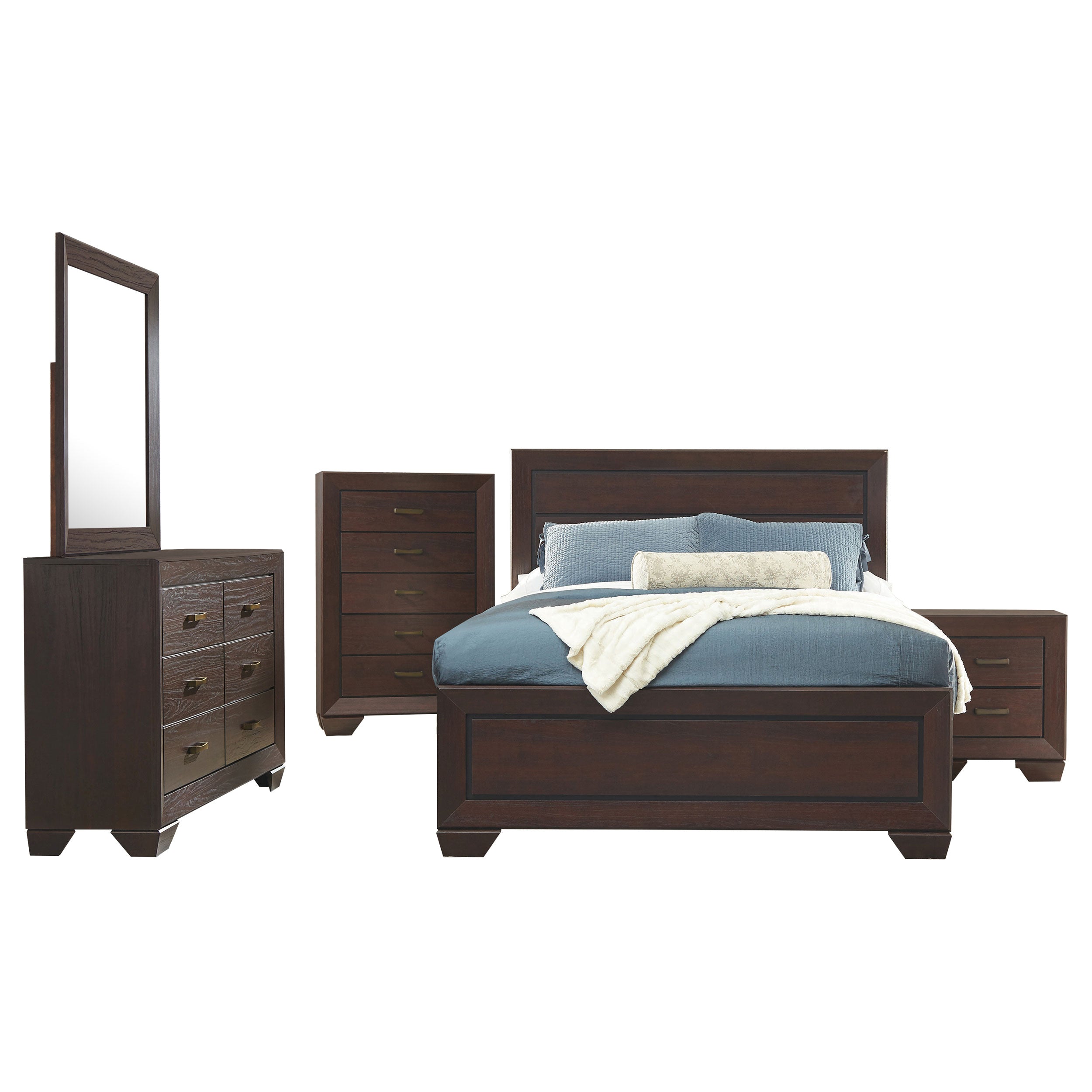Oatfield Dark Cocoa 5-Piece Eastern King Bedroom Set