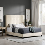 Queen Size Upholstered Panel Bed
