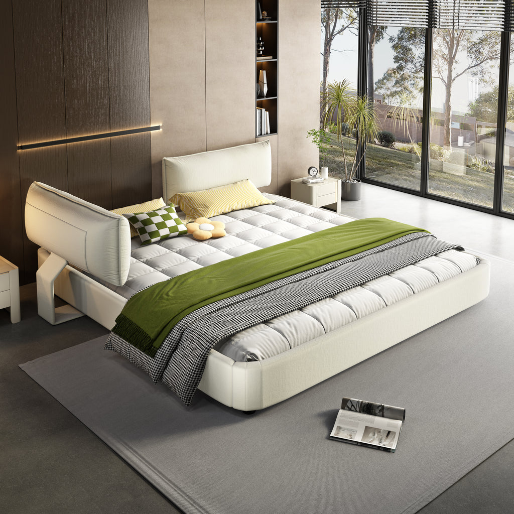 King Size Cloud Bed Frame with Movable Headboard