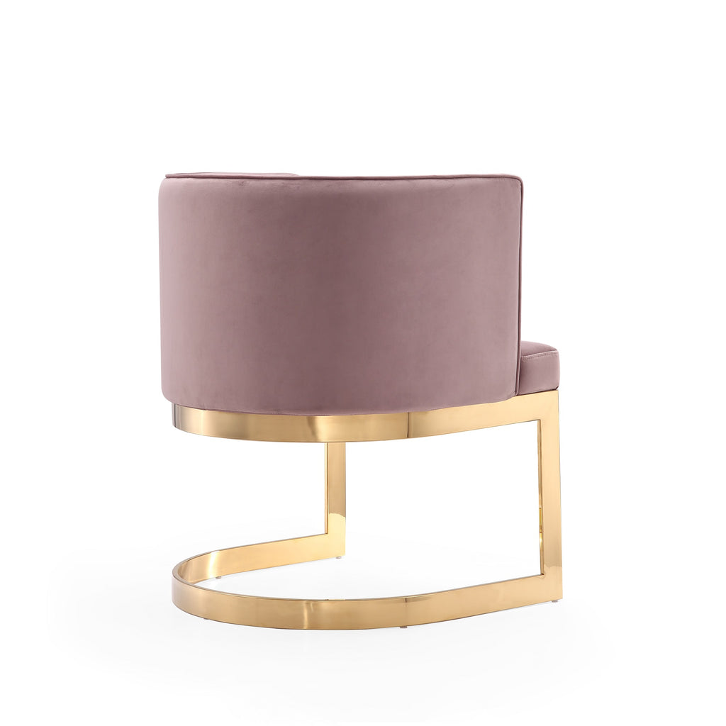 Aura Metal Velvet Dining Chair