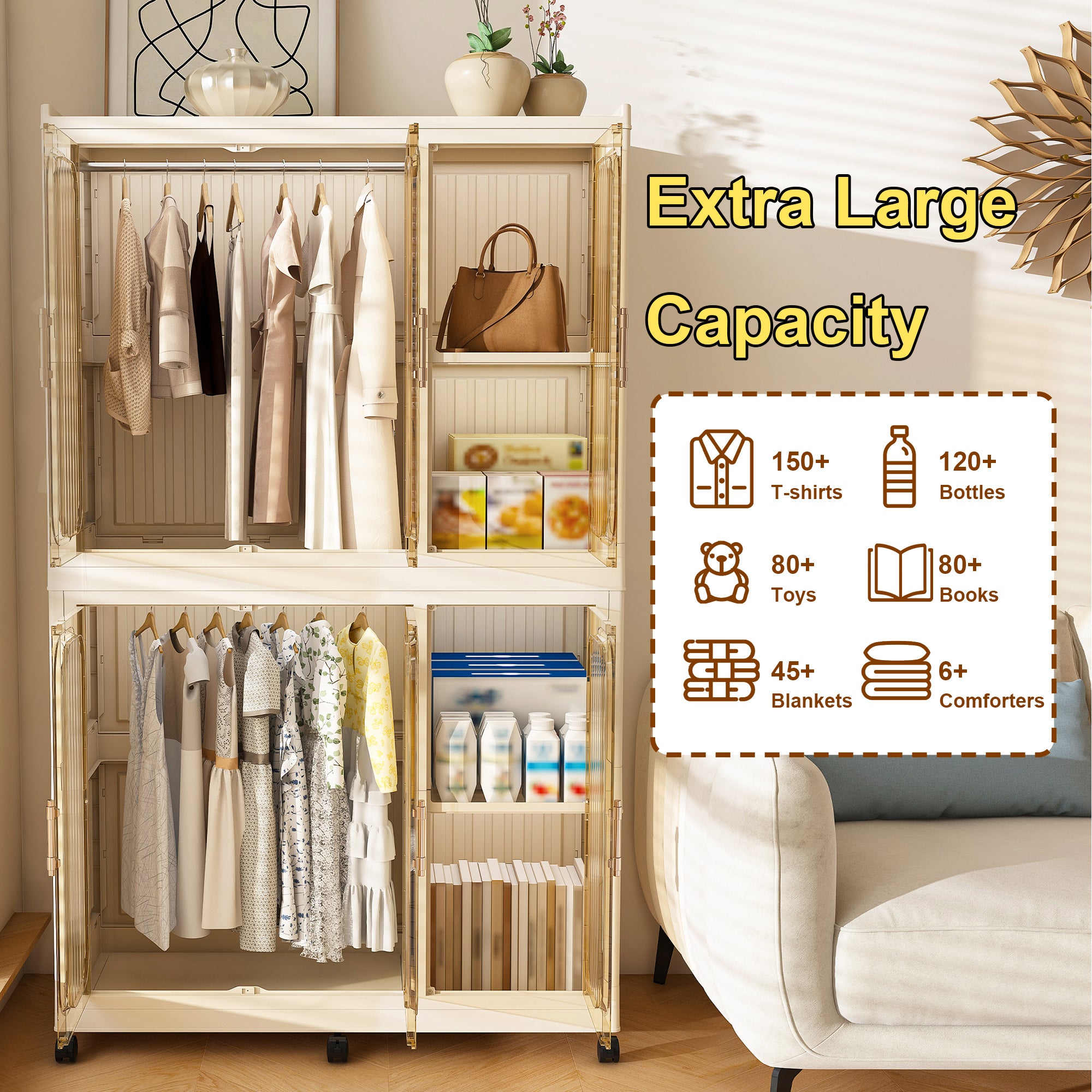 Portable Wardrobe Closet Storage Organizer