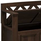 Amherst Solid Wood Entryway Storage Bench