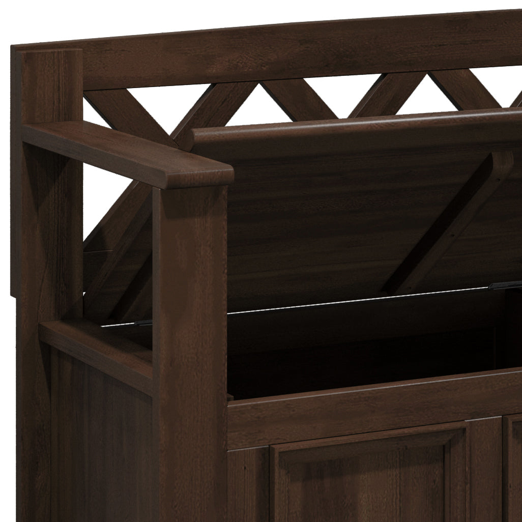 Amherst Solid Wood Entryway Storage Bench