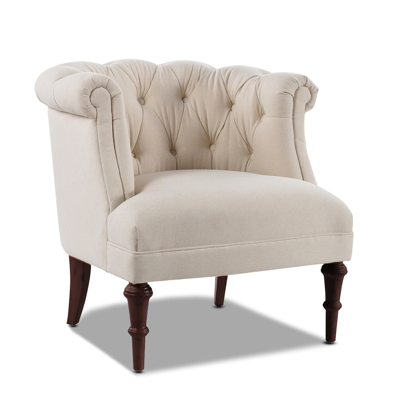 Katherine Tufted Accent Chair, Sky Neutral