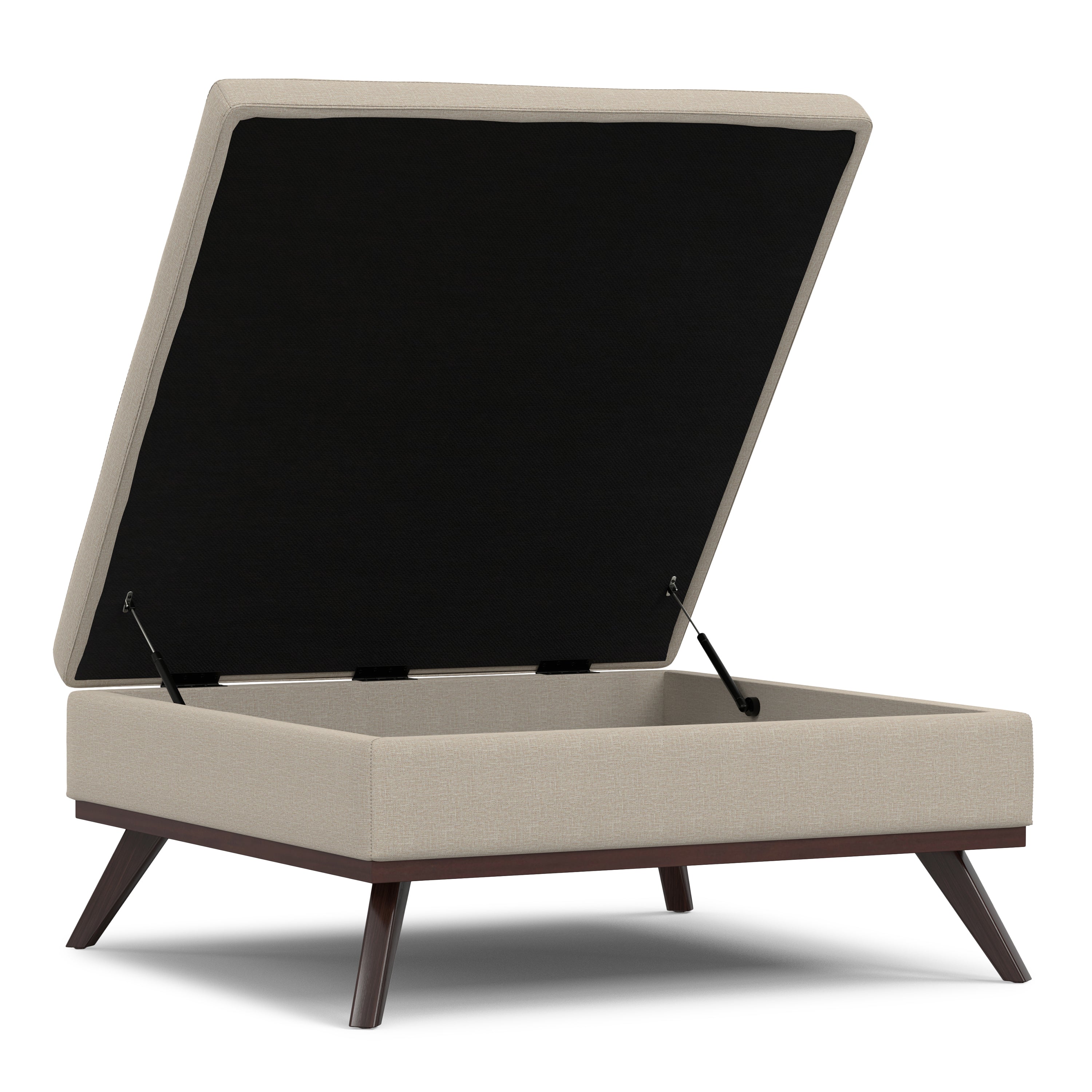 Owen 40 Inch Wide XL Square Coffee Table Storage Ottoman