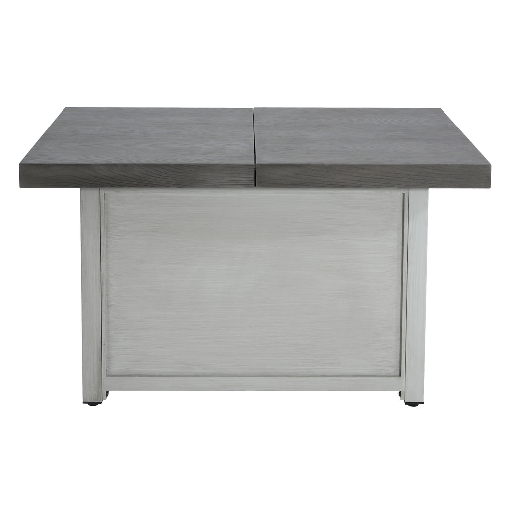 Extendable Rectangle Aluminum Alloy Fire Pit Table, 50,000BTU