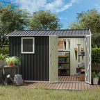 9x6 FT Metal Garden Shed for Patio and Backyard Storage