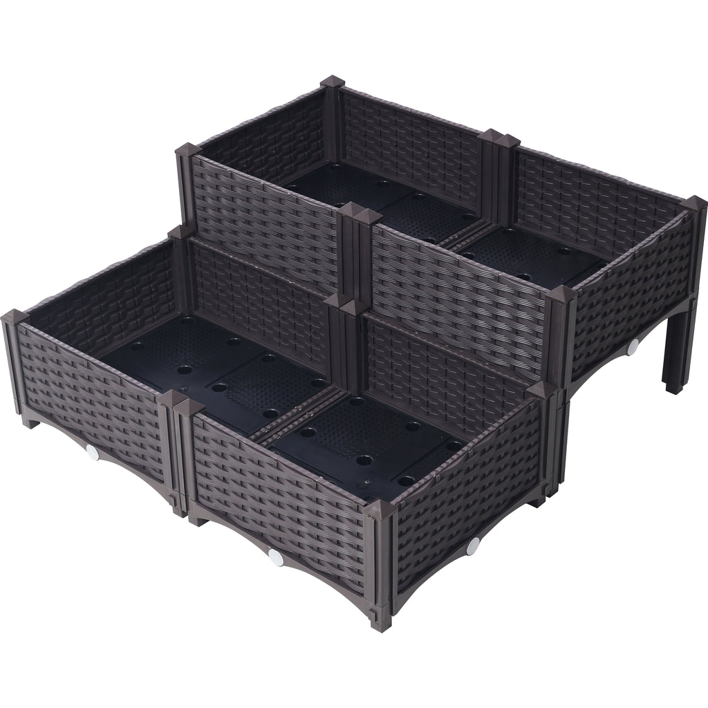 4 Piece Raised Garden Bed with Legs