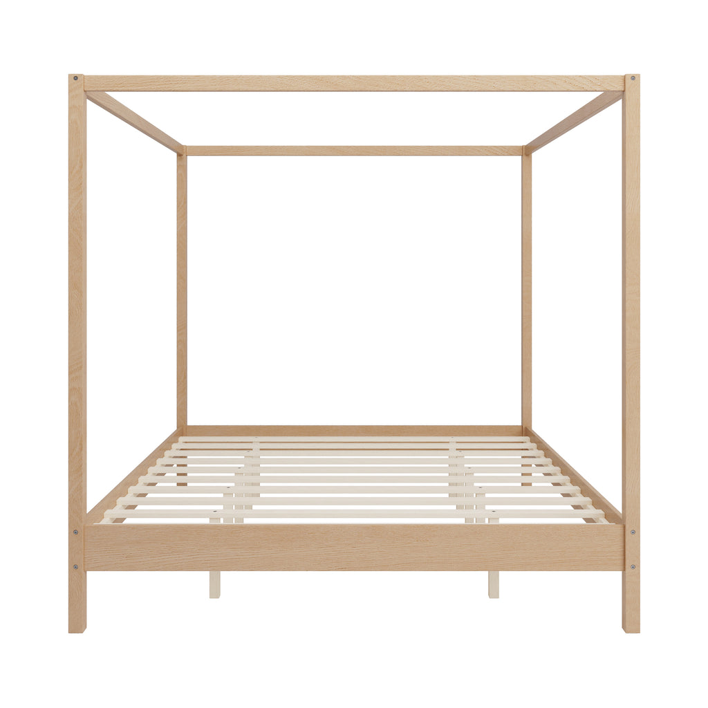 Solid Wood King Size Canopy Bed Frame