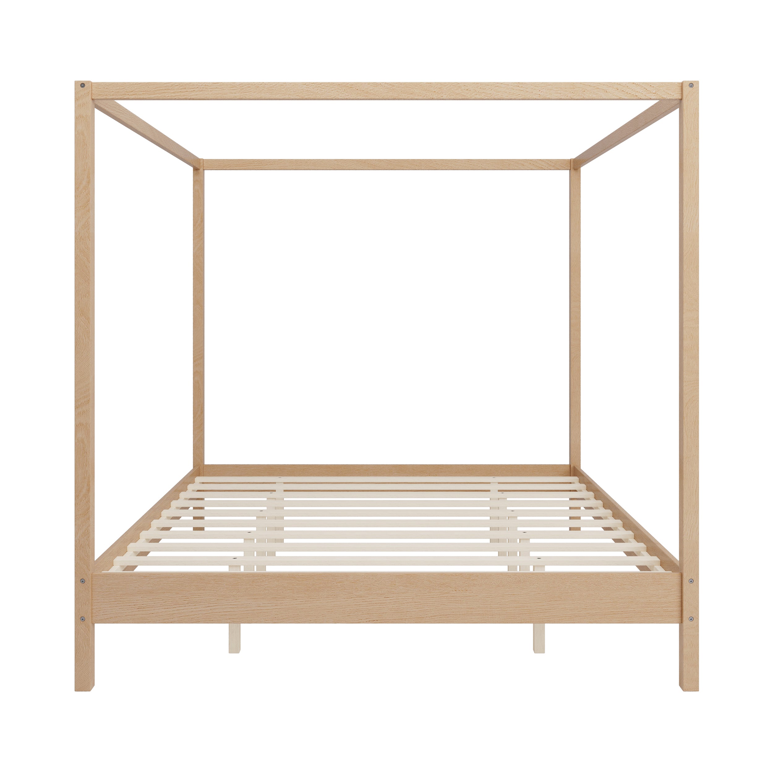 Solid Wood King Size Canopy Bed Frame