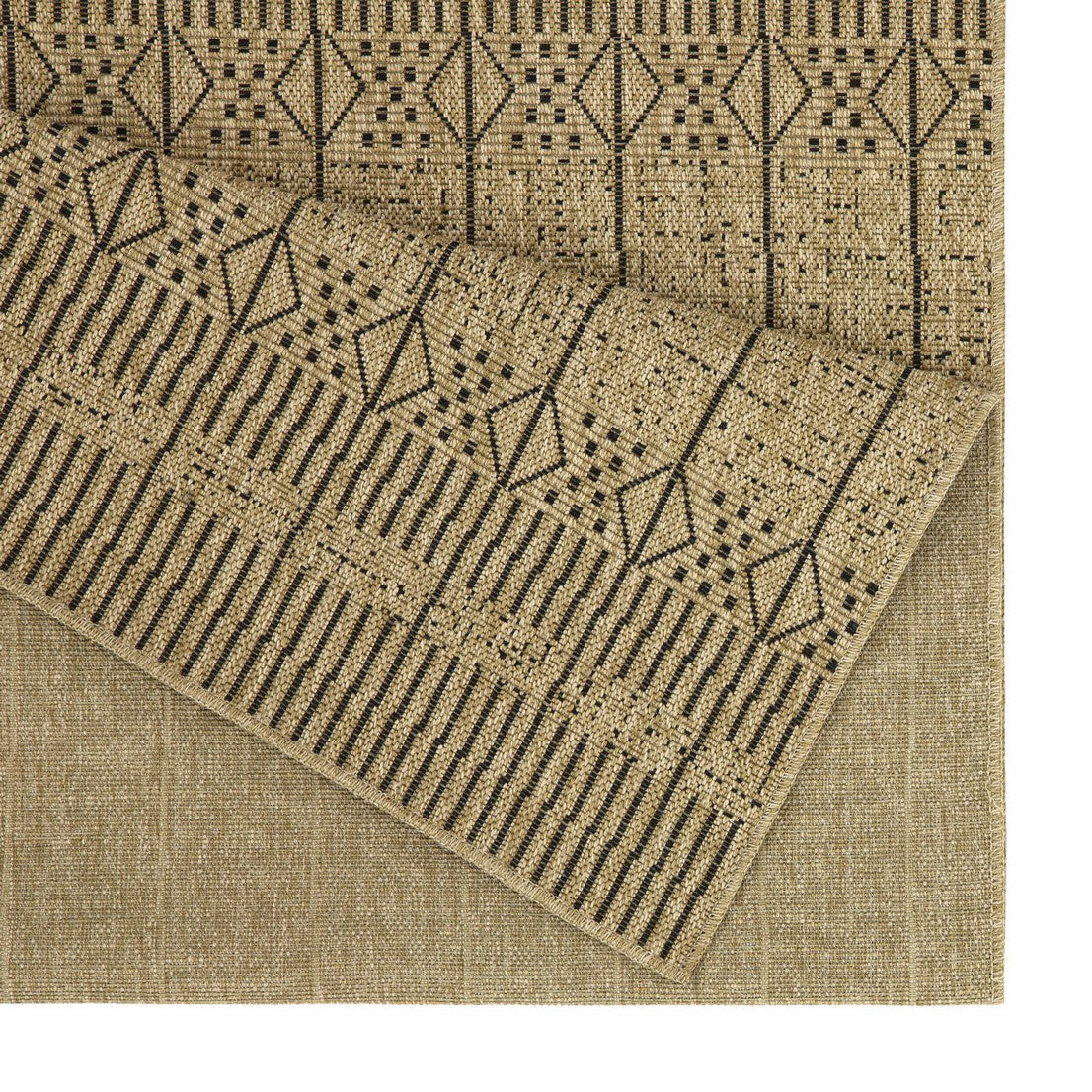 Earth GC_NTL1008 Jute/Black 7 ft. 10 in. x 10 ft. 3 in. Indoor/Outdoor Area Rug
