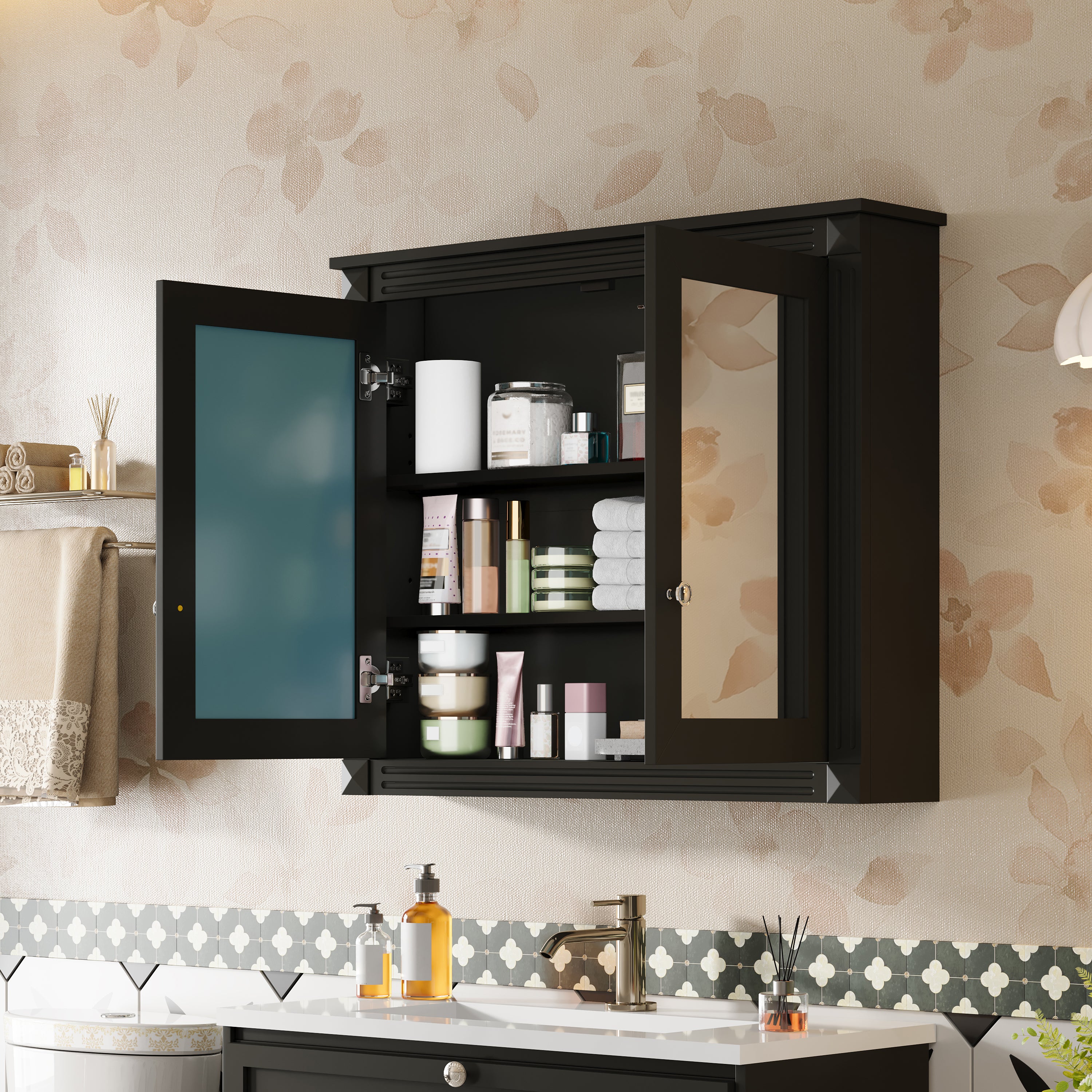 36'' x 28'' Modern Medicine Cabinet with Mirrors