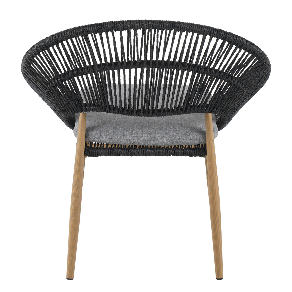 Cyril Outdoor Wicker Papasan Style Dining Chair