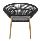 Cyril Outdoor Wicker Papasan Style Dining Chair