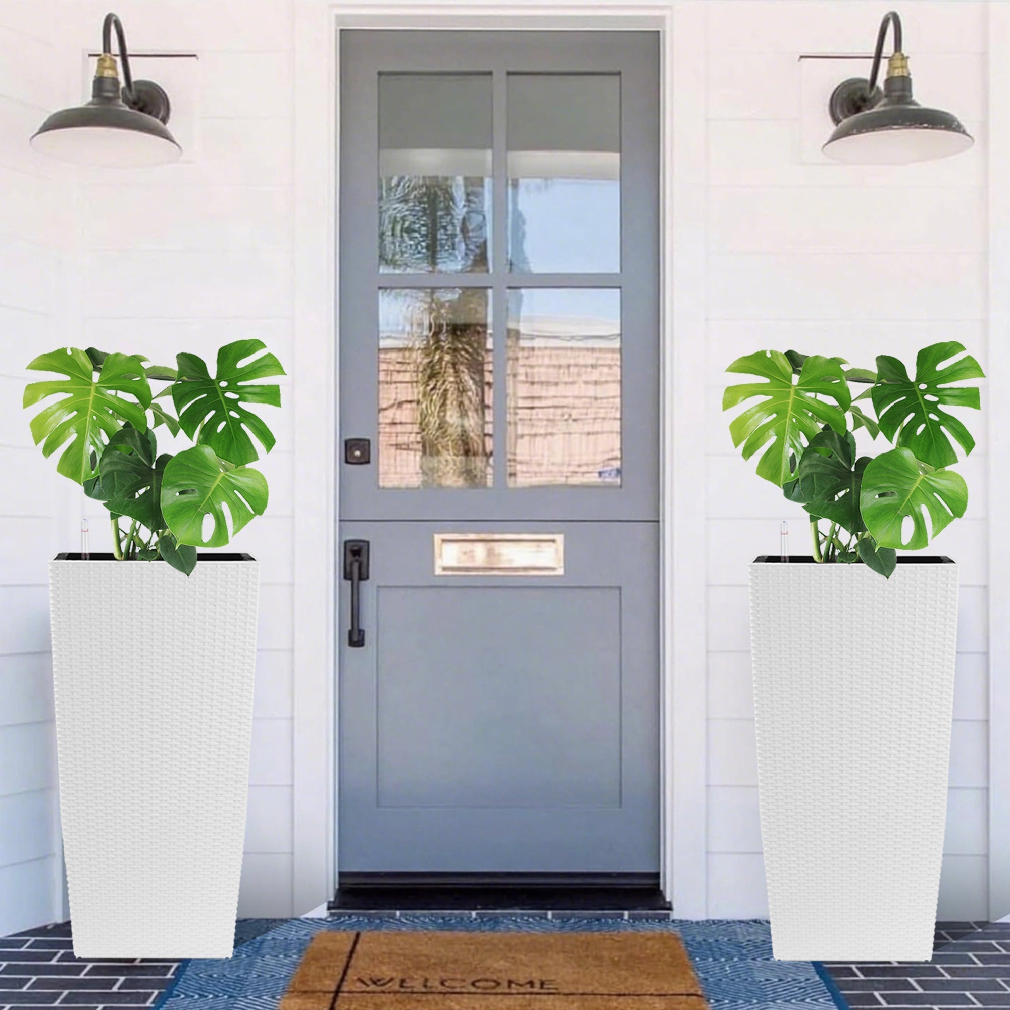 30 in Tall Large Flower Pot Planter with Self-Watering Drainage Holes