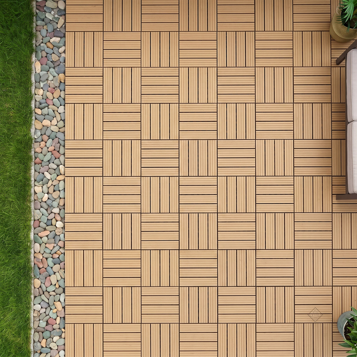 Interlocking WPC Deck Tiles 11.8"x11.8"