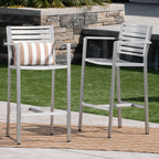 Outdoor 29.50" Barstools with Rust-Proof Aluminum Frame, Set of 2
