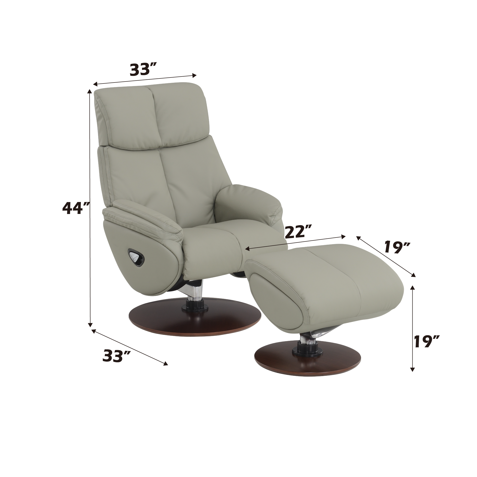 Kandoro Swivel Accent Chair with Ottoman