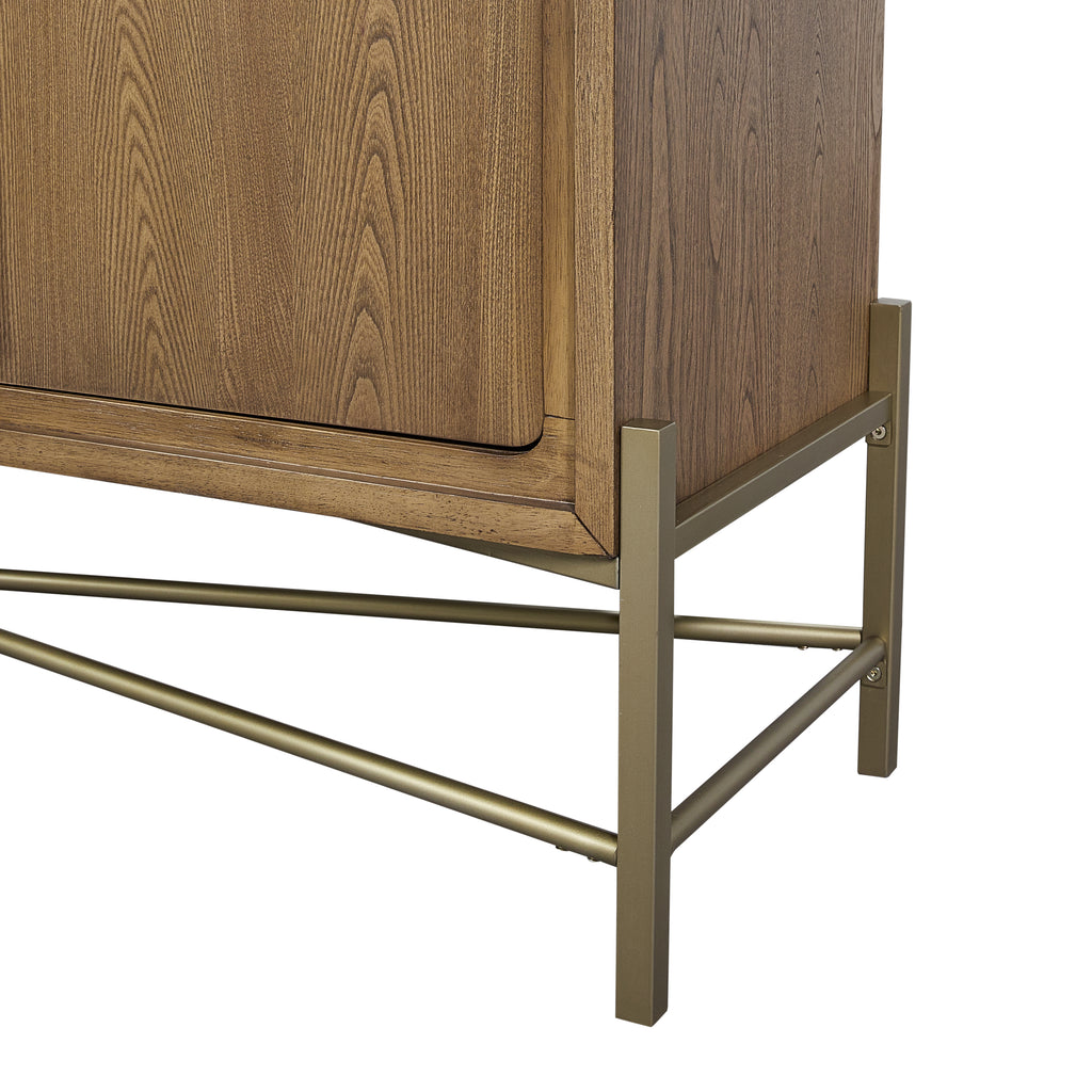 Metal Base Latte Sideboard