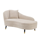 BellaLuxe Boucle Curved Chaise Lounge Indoor Upholstered Sofa