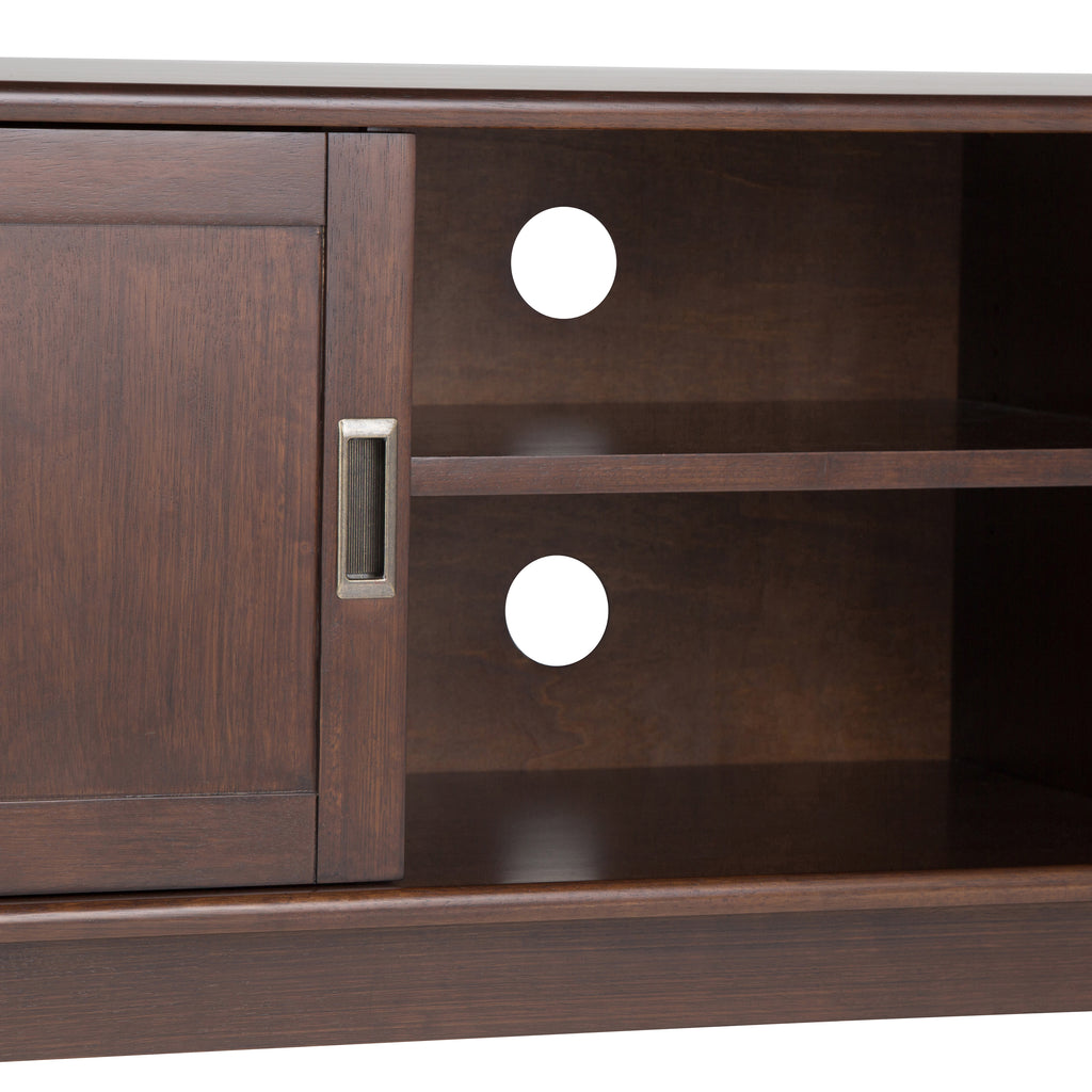 Draper 60 Inch Wide Solid Wood Mid Century Low TV Stand