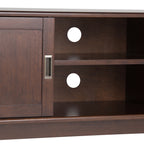 Draper 60 Inch Wide Solid Wood Mid Century Low TV Stand