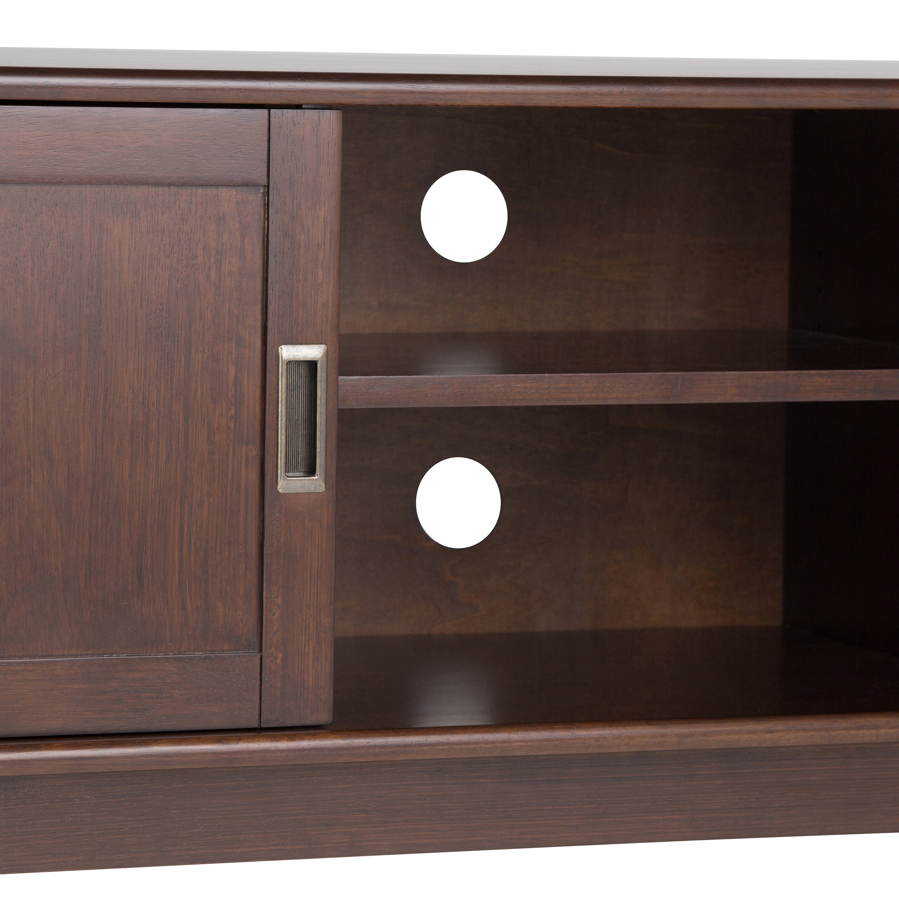 Draper 60 Inch Wide Solid Wood Mid Century Low TV Stand
