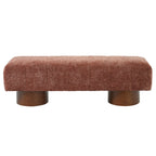 Rust Red Boucle Indoor Dining Bench