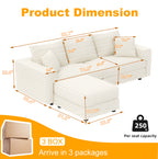 82.7" Plush Corduroy 3-Seat Sofa