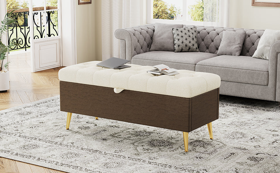 Modern Storage Ottoman Bench