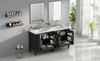 60" Bathroom Vanity with Double Sink Combo Set