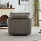 40.55"W Swivel Accent Chair with 2 Throw Pillows