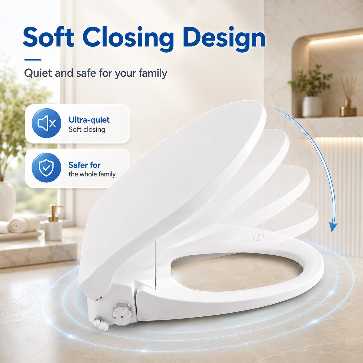 Smart Bidet Toilet Seat with Adjustable Heated Features