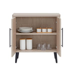 Jodie 31" Fluted Accent Cabinet in Whitewashed