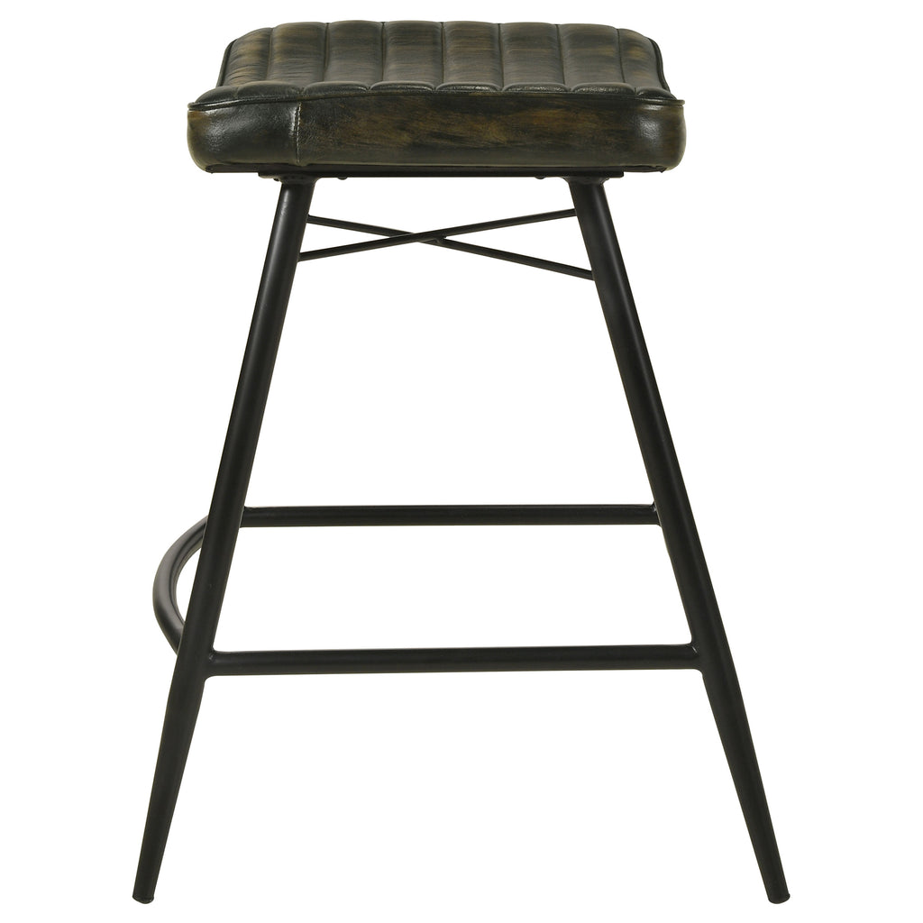 Ridgeway Leather Counter Stools Set of Two