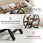 25.59 Inches 3-Tier Narrow End Table with Storage