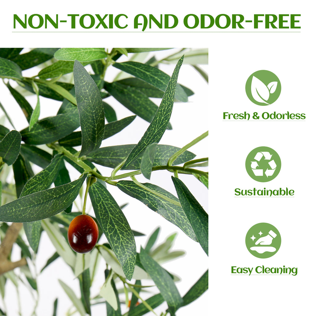 7FT Artificial Olive Tree Indoor Tall Faux Plant