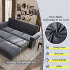 Chesterfield Velvet Convertible Sleeper Sofa