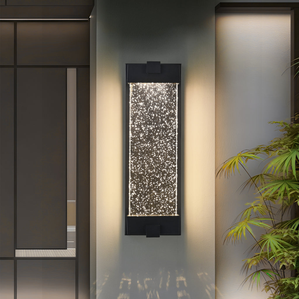 Black Aluminum Finish Outdoor Wall Light