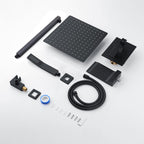 Black Shower System with Tub Spout